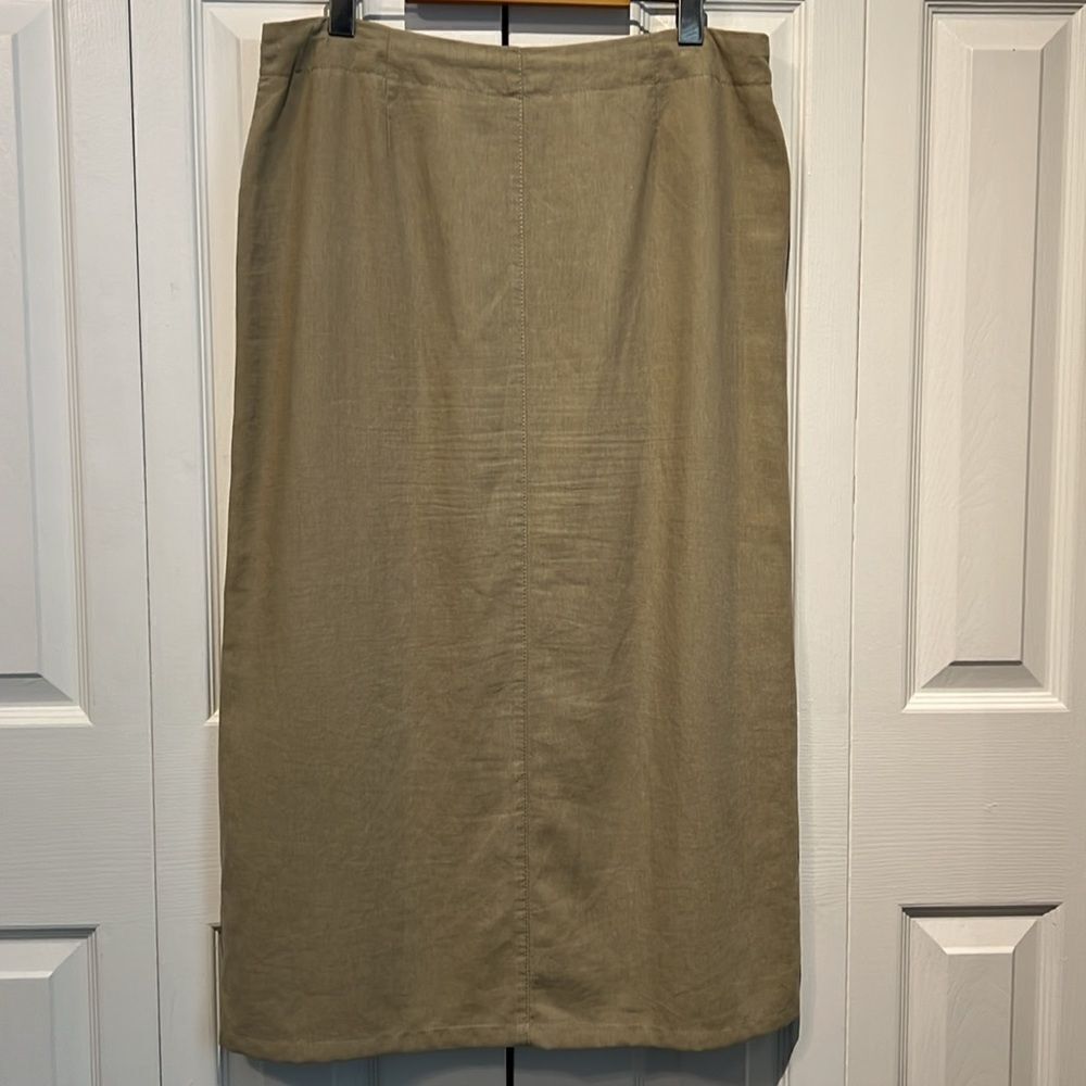 Vanilla || Tan Linen Blend Maxi Skirt Size 40 EU Size (M-L) US - Picture 9 of 14